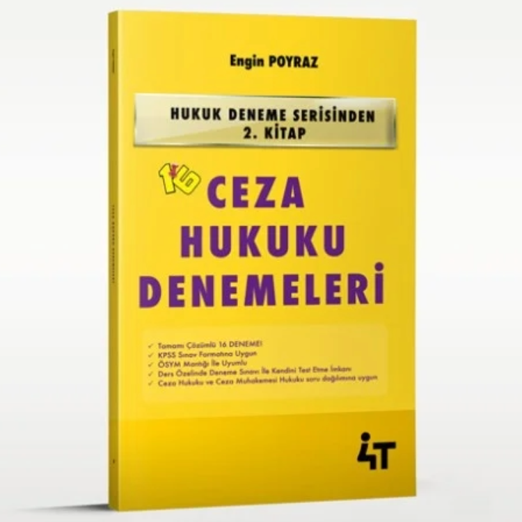 Ceza Hukuku Denemeleri 4T Yayınları
