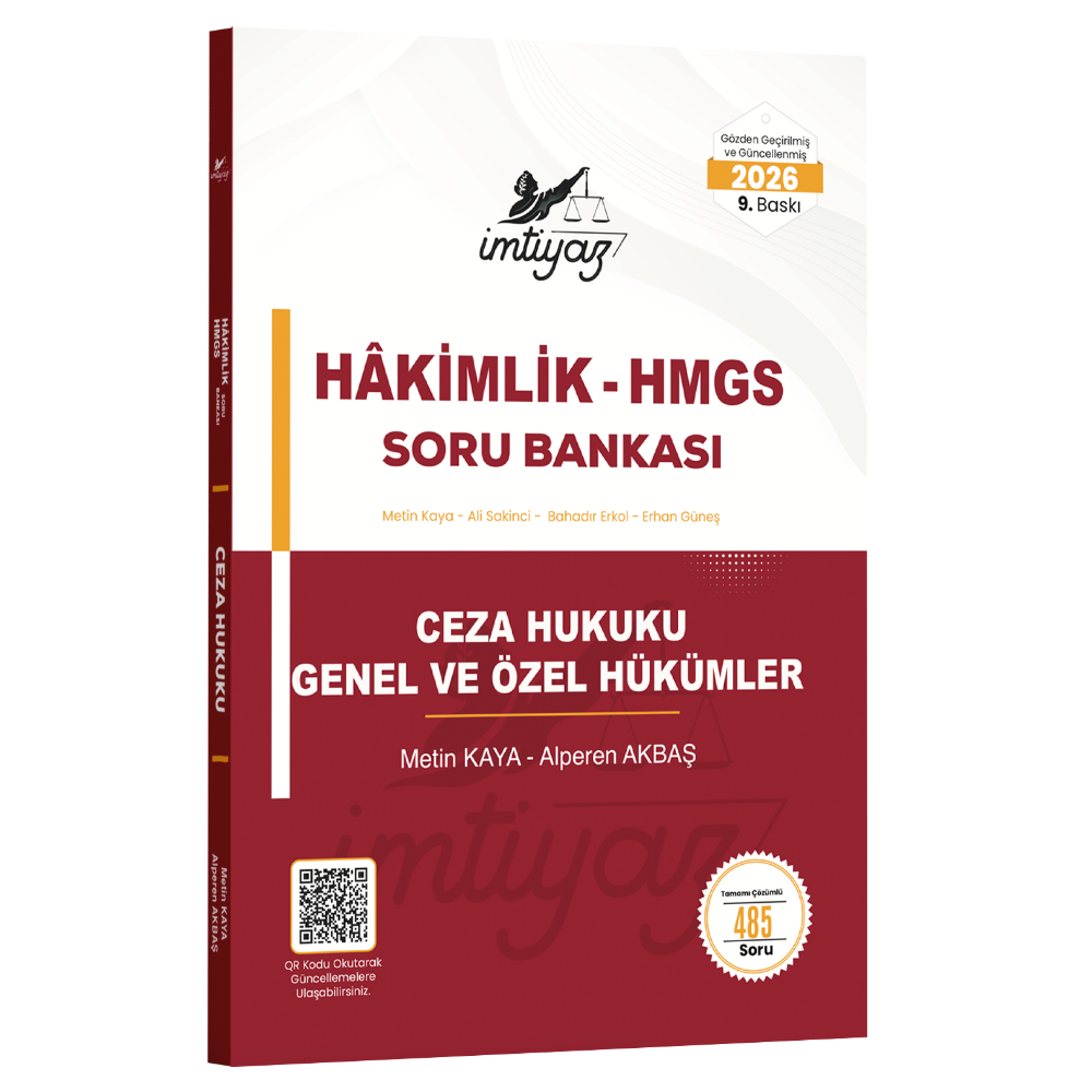 İmtiyaz Ceza Hukuku (Genel Hükümler - Özel Hükümler) Soru Bankası 2026- İmtiyaz Yayıncılık