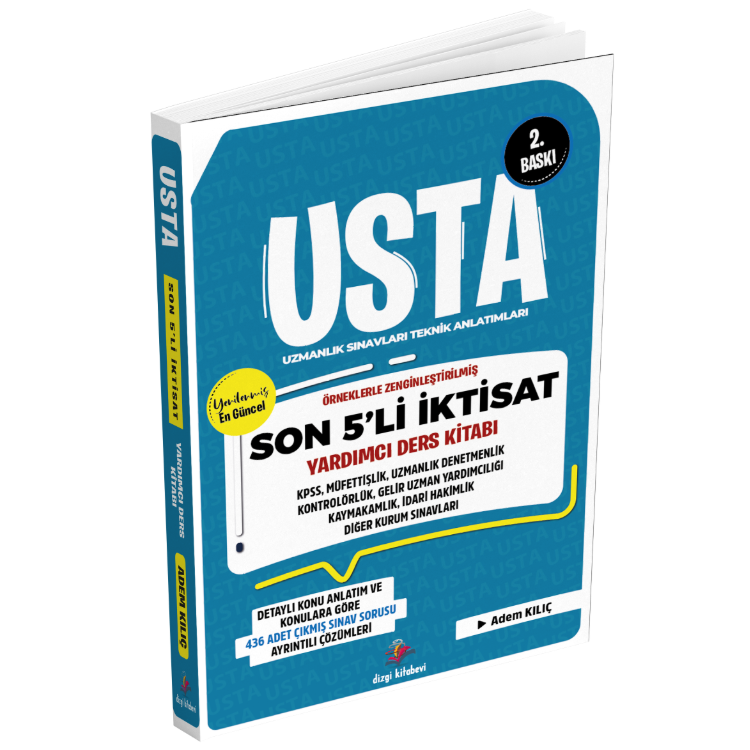 2026 Usta Son 5'li İktisat Konu Anlatımı ve Konularına Göre Tasnif Edilmiş Tamamı Çözümlü Çıkmış Sınav Soruları 2. Baskı Adem Kılıç﻿ Dizgi Kitap Yayınları