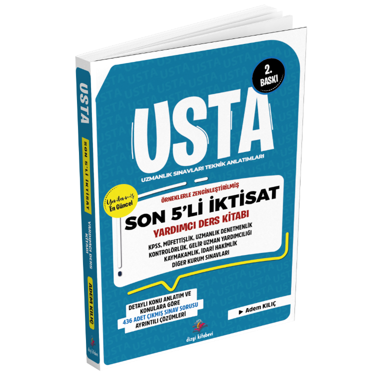 2026 Usta Son 5'li İktisat Konu Anlatımı ve Konularına Göre Tasnif Edilmiş Tamamı Çözümlü Çıkmış Sınav Soruları 2. Baskı Adem Kılıç﻿ Dizgi Kitap Yayınları