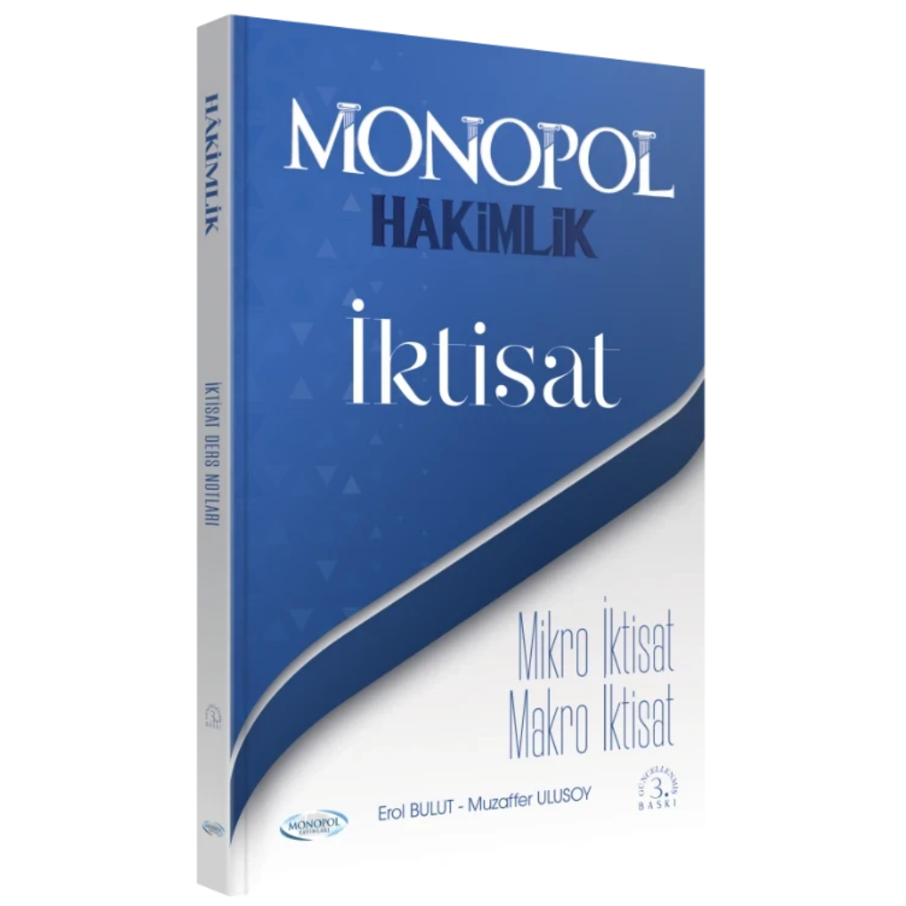 İdari Hakimlik İktisat Ders Notları 3. Baskı Erol Bulut Muzaffer Ulusoy Monopol Yayınları