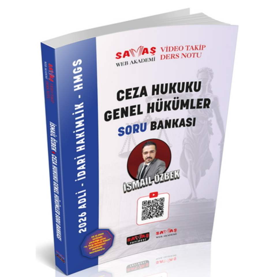 Adli-İdari Hakimlik HMGS Ceza Hukuku Genel Hükümler Soru Bankası Savaş Yayınları 2026