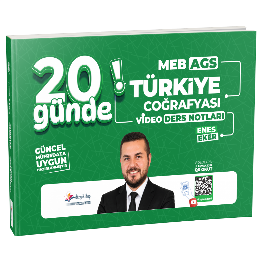 2027 MEB AGS 20 Günde Türkiye Coğrafyası Video Ders Notları Enes Eker-Dizgi Kitap Yayınları