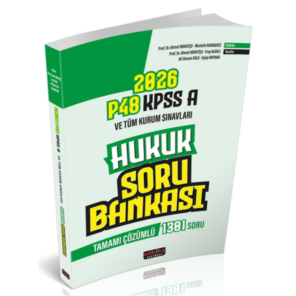 P48 KPSS A Grubu Hukuk Tamamı Çözümlü Soru Bankası Savaş Yayınları 2026