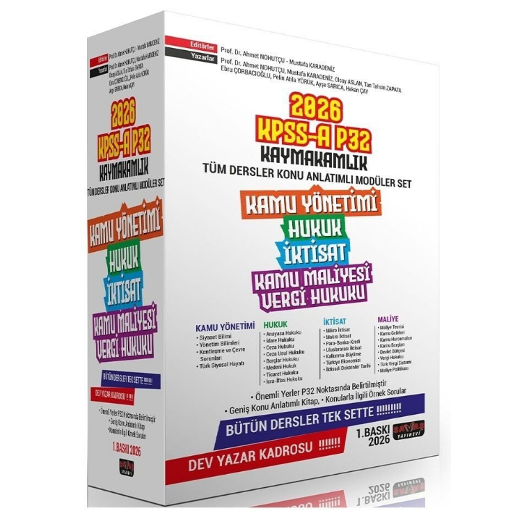 KPSS A P32 Kaymakamlık Konu Anlatımı Modüler Set Savaş Yayınları 2026