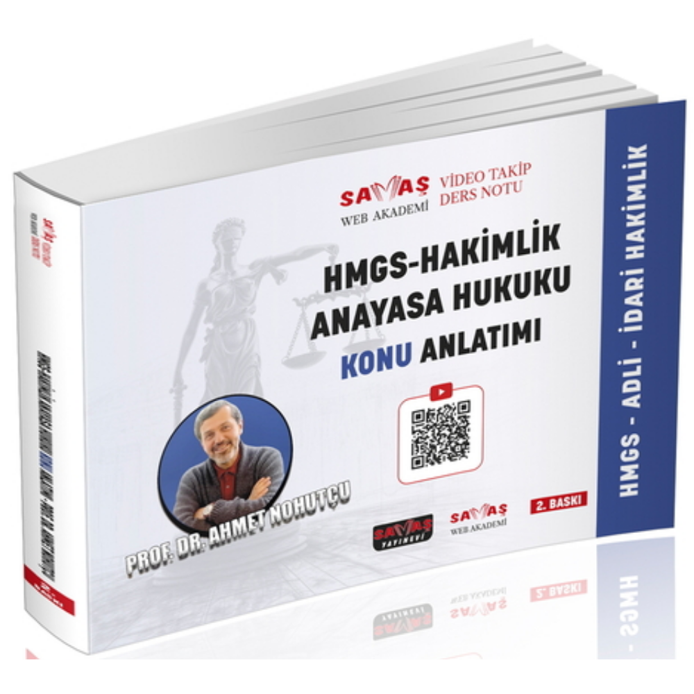 2026 Adli-İdari Hakimlik HMGS Anayasa Hukuku Video Takip Ders Notu Konu Anlatımı Savaş Yayınları