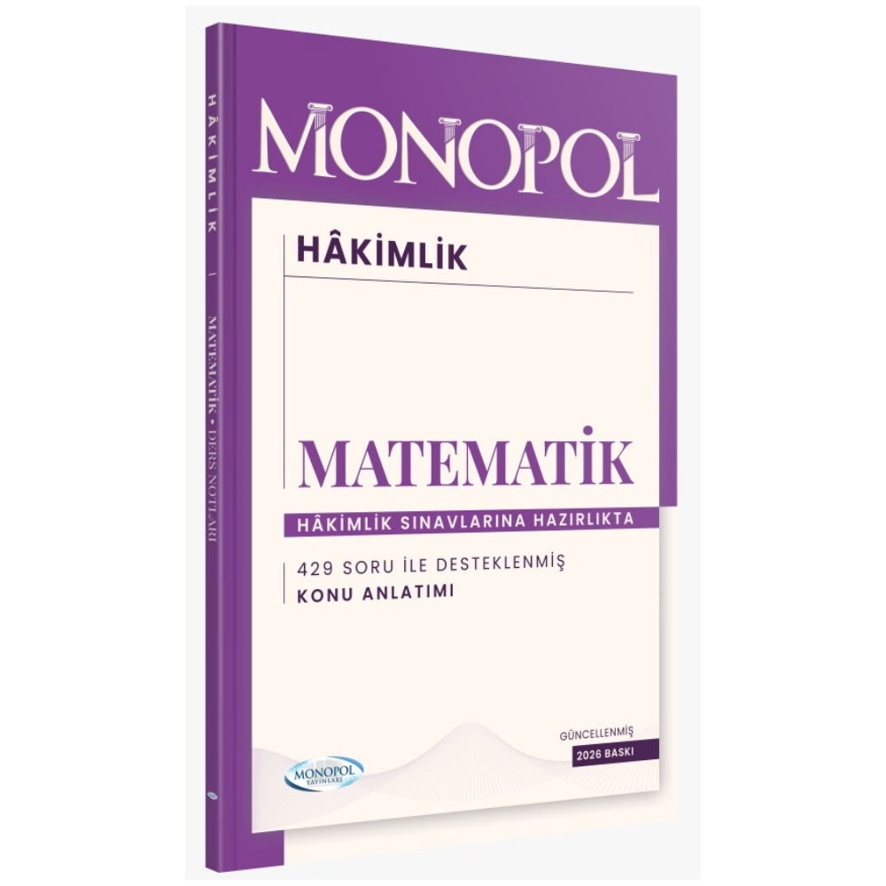 2026 Hakimlik Matematik Ders Notları Monopol Yayınları
