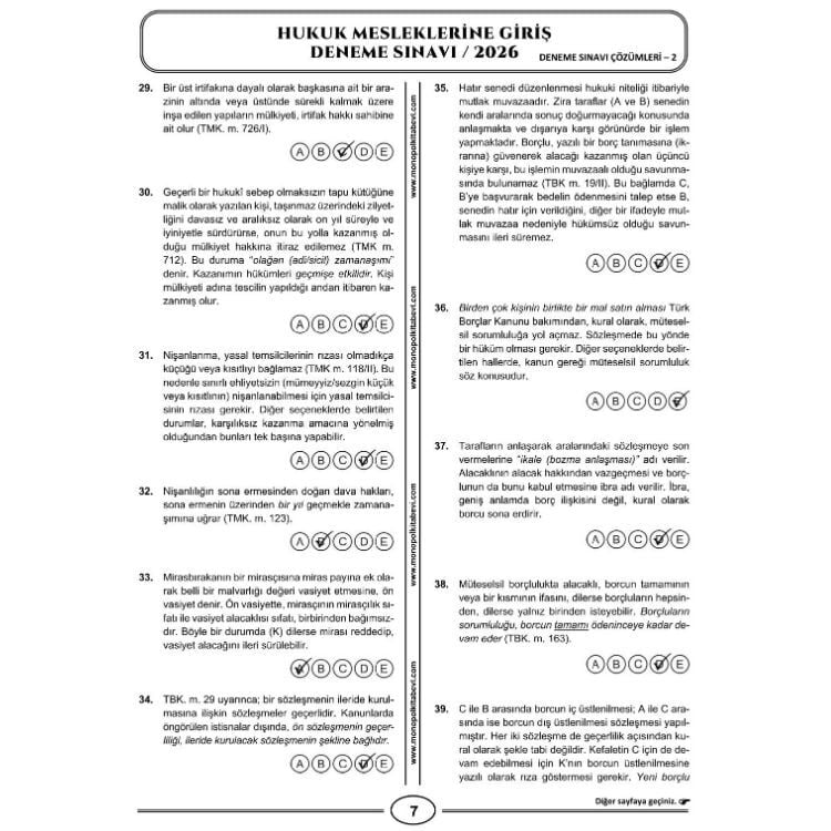 Temmuz 2026 HMGS Tamamı Çözümlü 5 Deneme Sınavı Monopol Yayınları