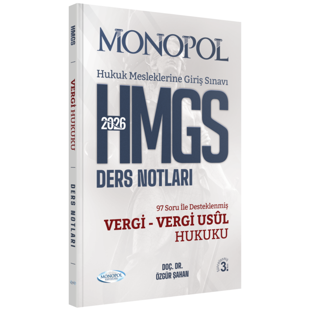HMGS Vergi Hukuku Vergi Usul Hukuku Ders Notları 3. Baskı Monopol Yayınları