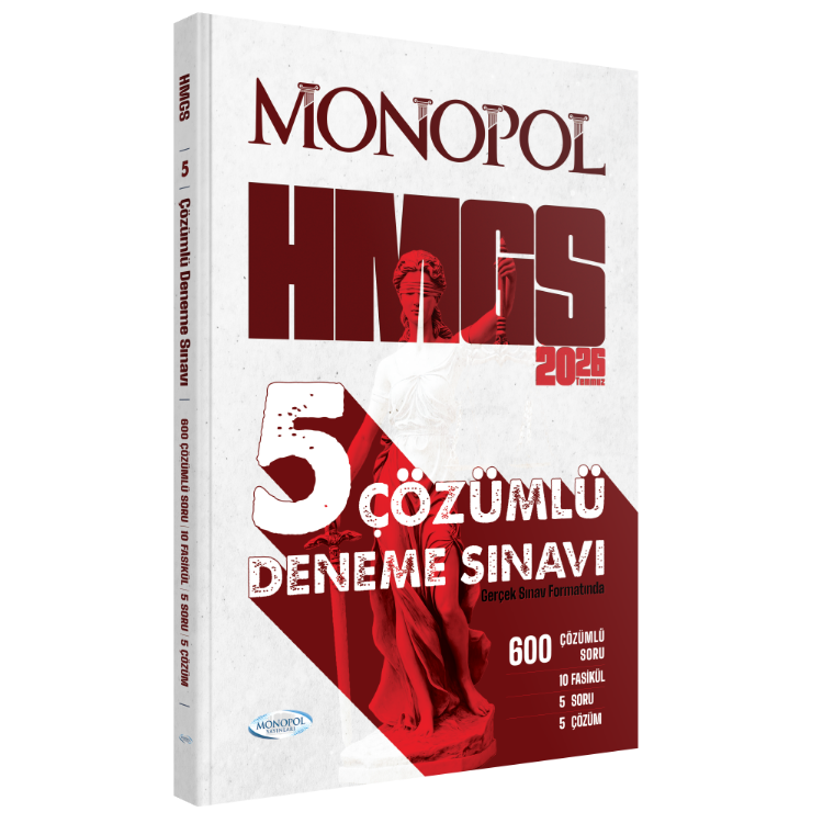 Temmuz 2026 HMGS Tamamı Çözümlü 5 Deneme Sınavı Monopol Yayınları