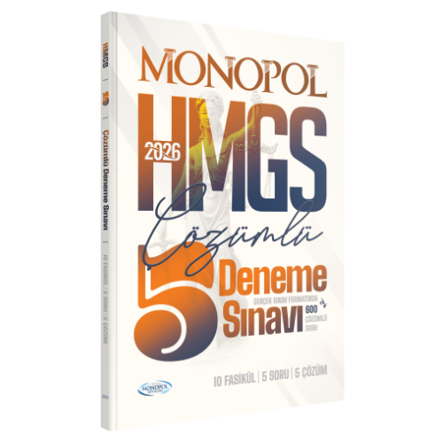 2026 HMGS Tamamı Çözümlü 5 Deneme Sınavı Monopol Yayınları