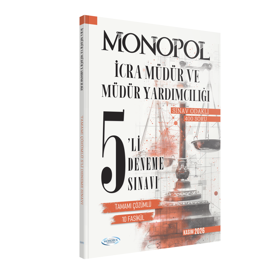 2026 İcra Müdür ve Müdür Yardımcılığı Çözümlü 5 Deneme Sınavı Monopol Yayınları