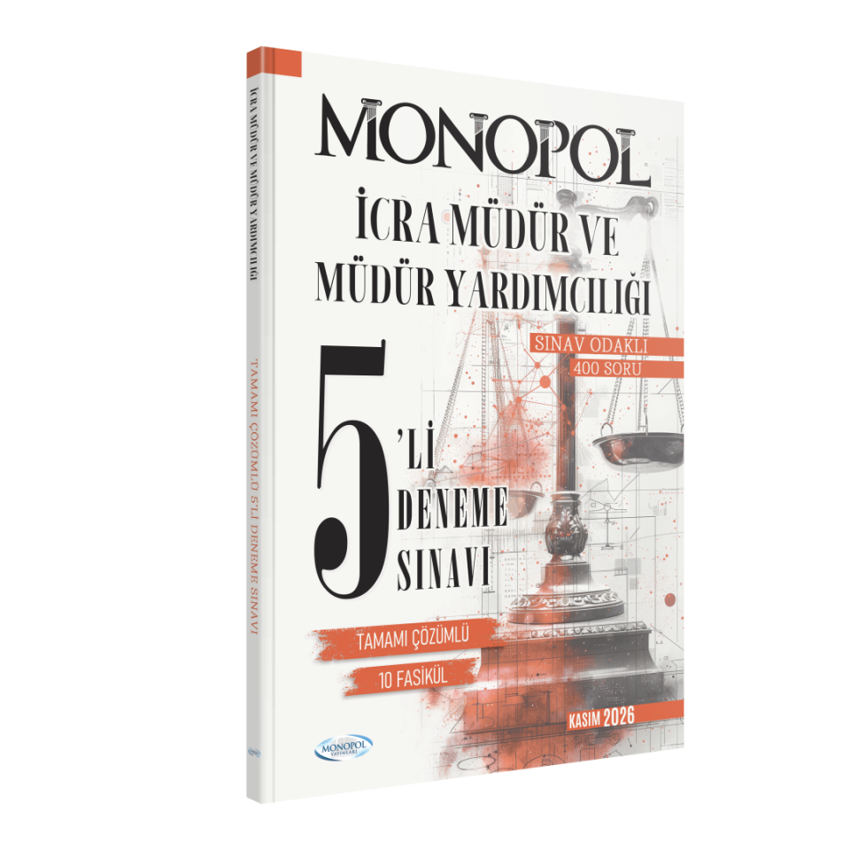 2026 İcra Müdür ve Müdür Yardımcılığı Çözümlü 5 Deneme Sınavı Monopol Yayınları