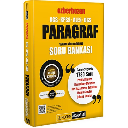KPSS ALES DGS Ezberbozan Paragraf Soru Bankası Pegem Yayınları