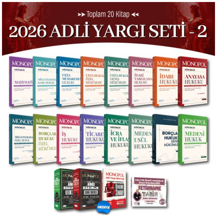 2026 Adli Yargı Hakimlik Seti -2 Monopol Yayınları