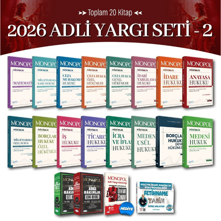 2026 Adli Yargı Hakimlik Seti -2 Monopol Yayınları