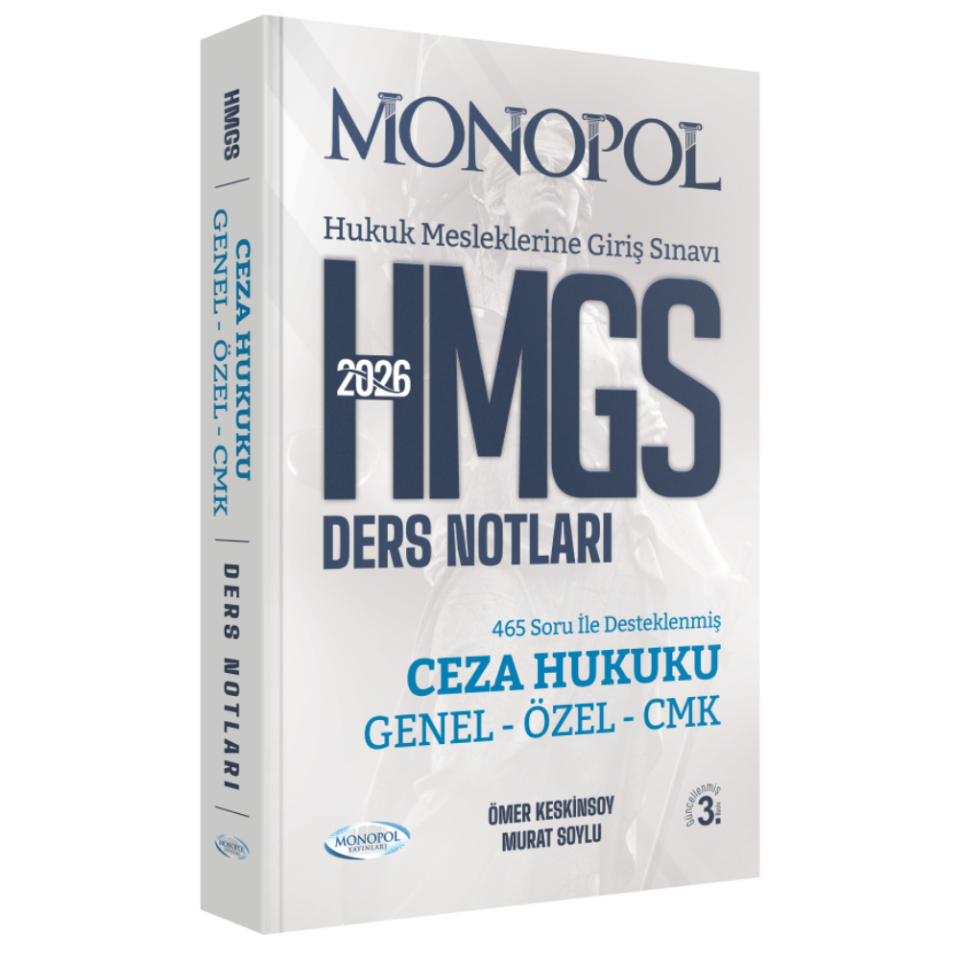 HMGS Ceza Hukuku Genel – Özel – CMK Ders Notları 3. Baskı Monopol Yayınları