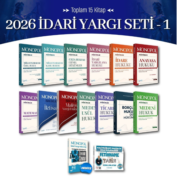 2026 İdari Yargı Hakimlik Seti -1 Monopol Yayınları