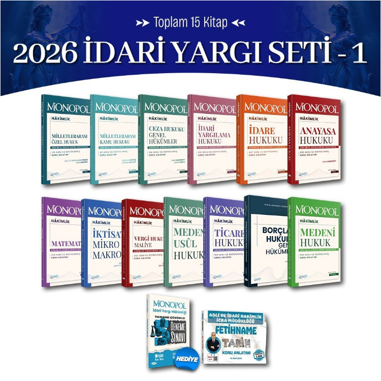 2026 İdari Yargı Hakimlik Seti -1 Monopol Yayınları