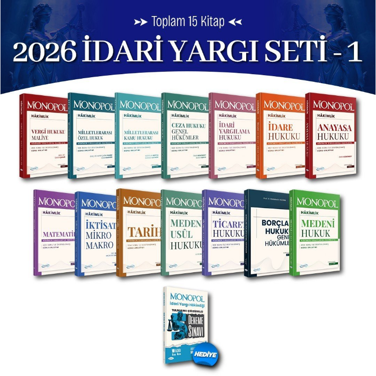 2026 İdari Yargı Hakimlik Seti -1 Monopol Yayınları