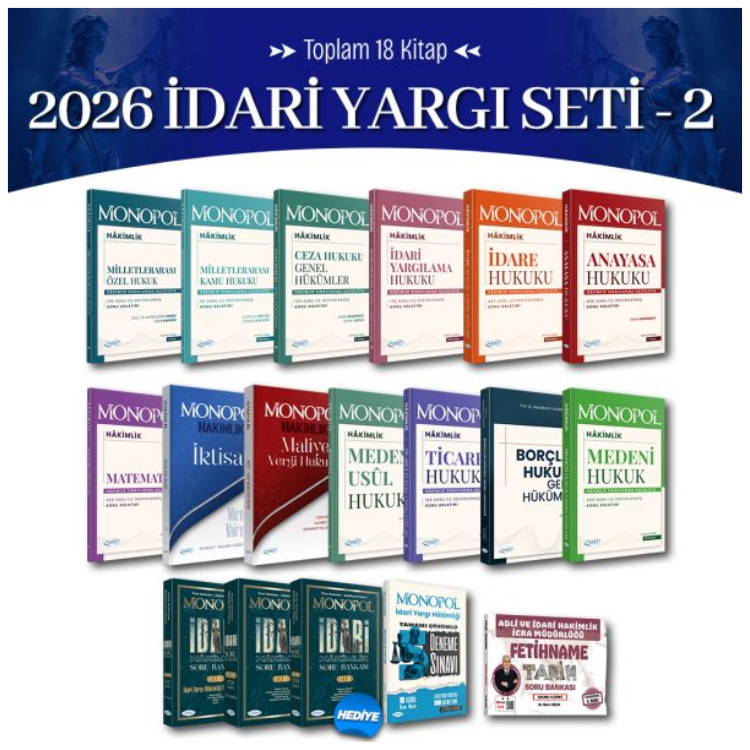 2026 İdari Yargı Hakimlik Seti -2 Monopol Yayınları