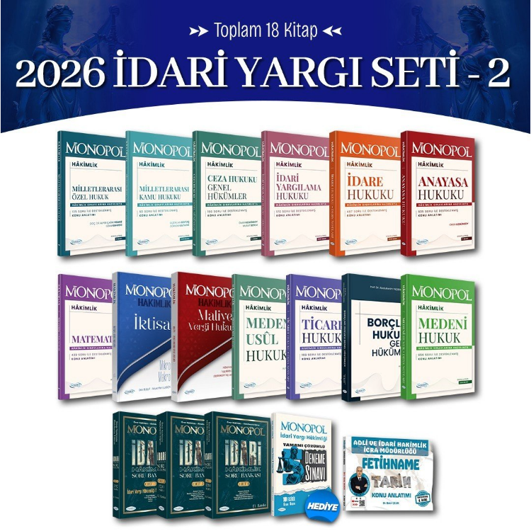 2026 İdari Yargı Hakimlik Seti -2 Monopol Yayınları