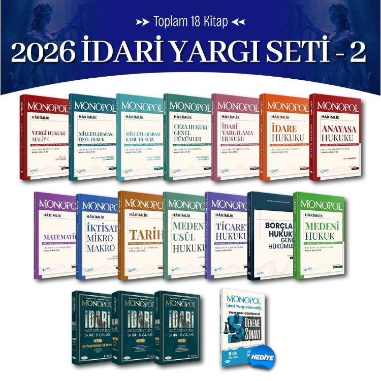 2026 İdari Yargı Hakimlik Seti -2 Monopol Yayınları