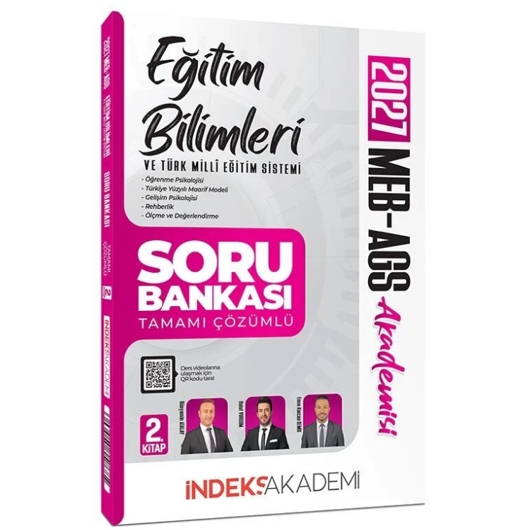 2027 MEB-AGS Akademisi Eğitim Bilimleri ve Türk Milli Eğitim Sistemi Soru Bankası 2. Kitap Çözümlü İndeks Akademi Yayıncılık