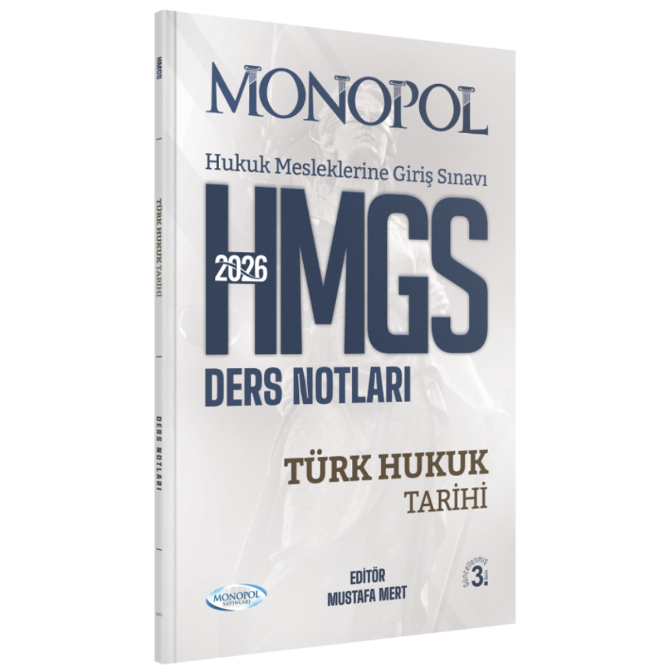 HMGS Türk Hukuk Tarihi Ders Notları 3.Baskı Monopol Yayınları