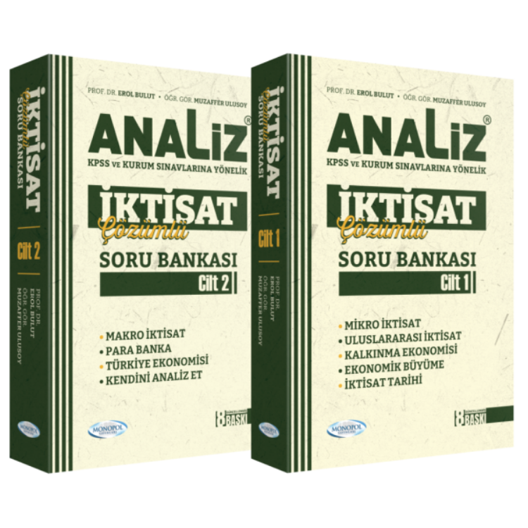 Analiz İktisat Çözümlü Soru Bankası 8. Baskı (Cilt 1-2) Monopol Yayınları