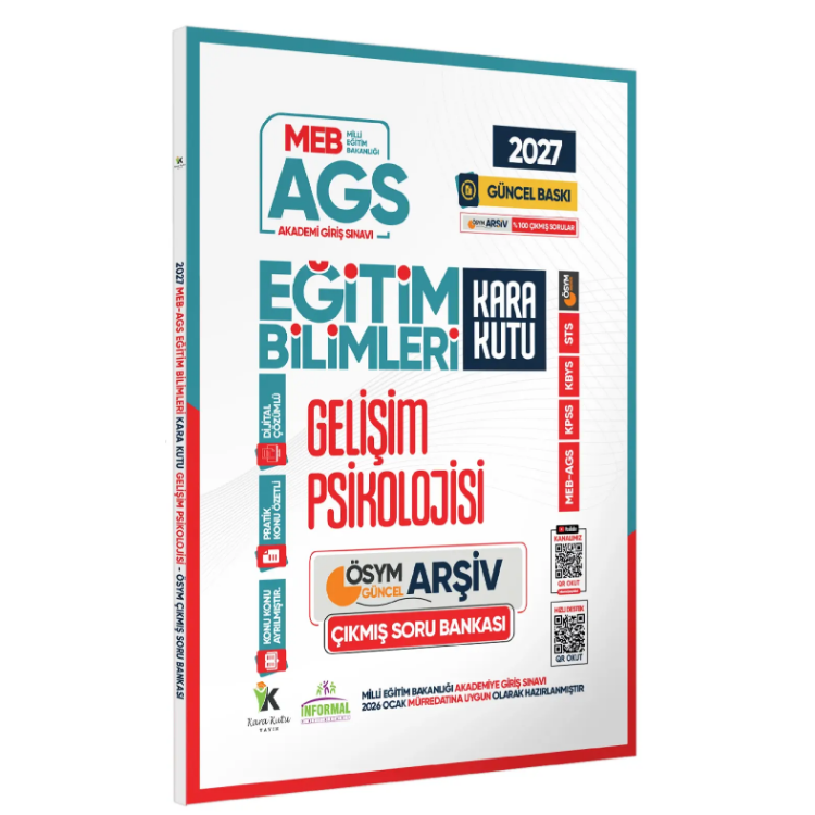 2027 MEB AGS Eğitim Bilimlerinin Kara Kutusu Gelişim Psikolojisi ÖSYM Çıkmış Soru Bankası Çözümlü-İnformal Yayınları