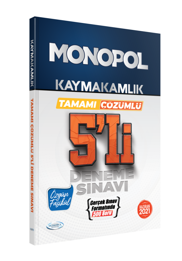 Monopol Kaymakamlık Tamamı Çözümlü 5'li Deneme Sınavı Monopol Yayınları