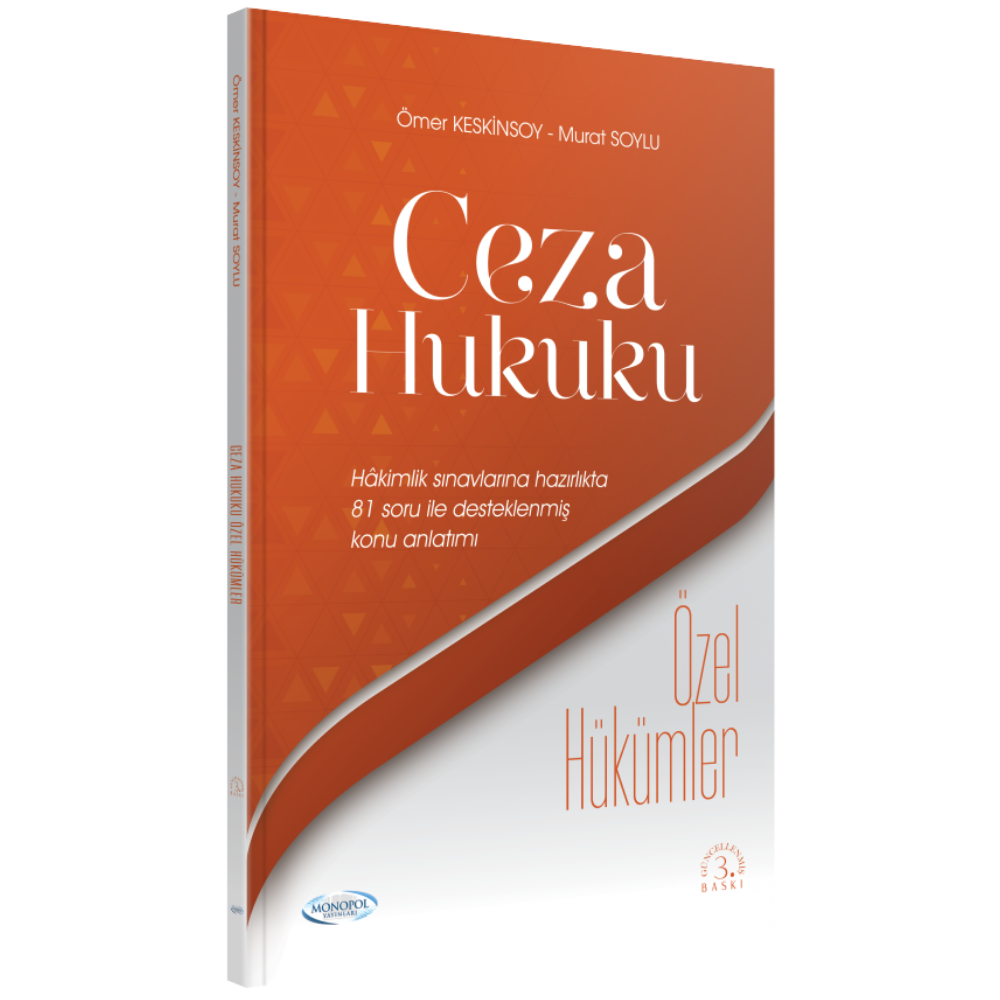 Ceza Hukuku Özel Hükümler 3. Baskı Monopol Yayınları