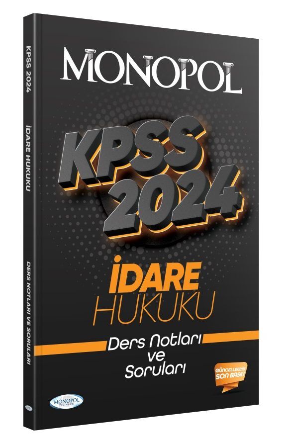 2024 KPSS İdare Hukuku Ders Notu Monopol Yayınları