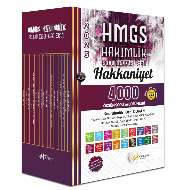 HAKKANİYET HMGS HAKİMLİK SORU BANKASI SETİ 2025
