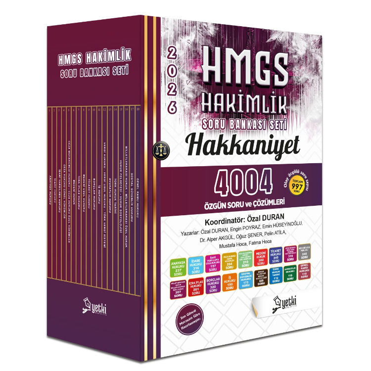 HAKKANİYET HMGS HAKİMLİK SORU BANKASI SETİ 2026