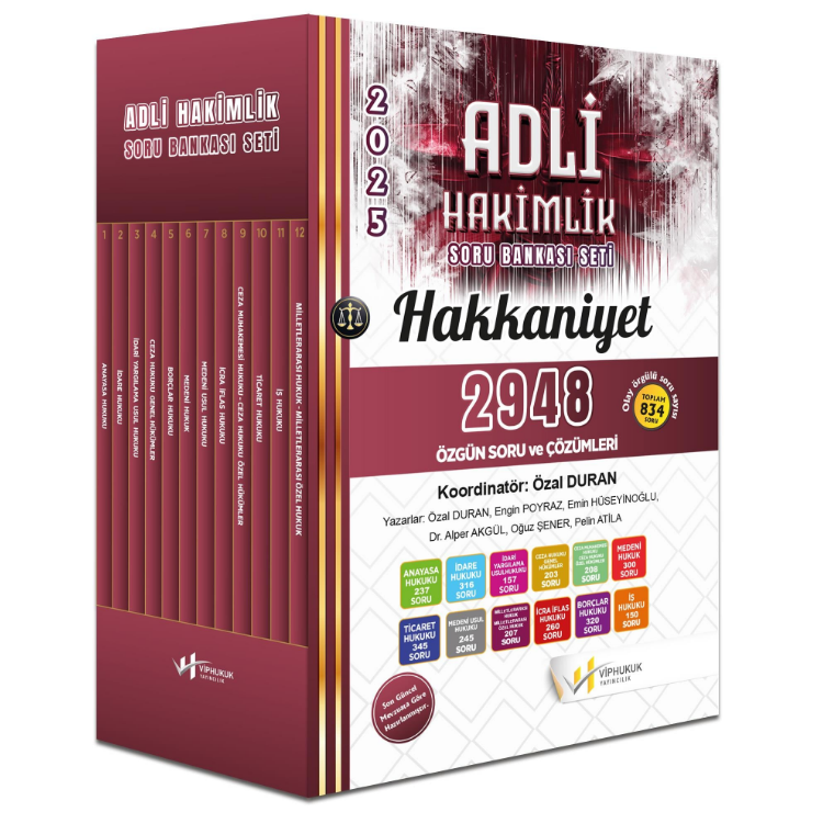HAKKANİYET ADLİ HAKİMLİK SORU BANKASI SETİ 2025