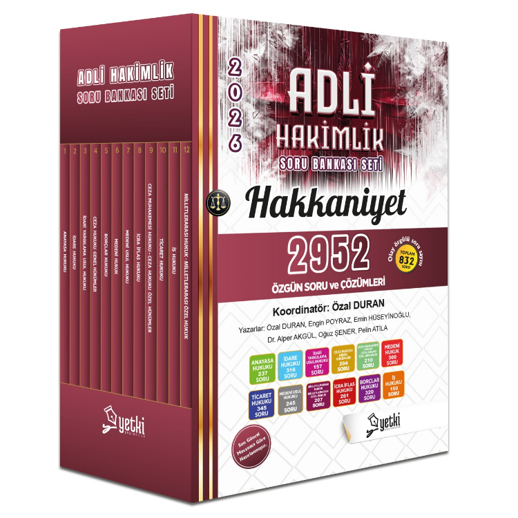 HAKKANİYET ADLİ HAKİMLİK SORU BANKASI SETİ 2026