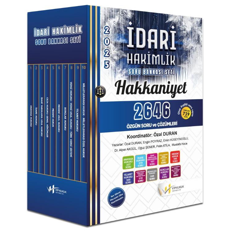 HAKKANİYET İDARİ HAKİMLİK SORU BANKASI SETİ 2025