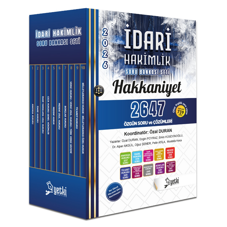 HAKKANİYET İDARİ HAKİMLİK SORU BANKASI SETİ 2026