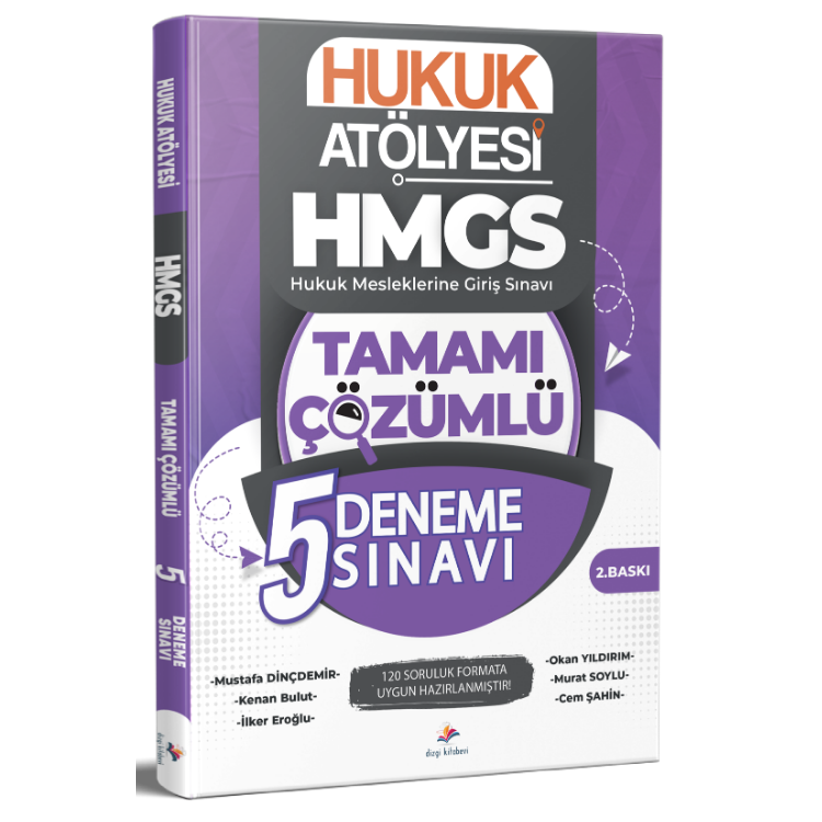 2026 Hukuk Atölyesi HMGS Hukuk Mesleklerine Giriş Sınavı Tamamı Çözümlü 5 Deneme Sınavı 2. Baskı Dizgi Kitap Yayınları