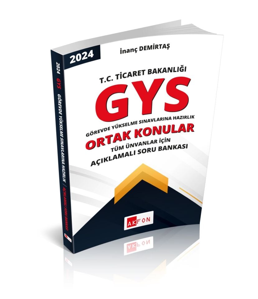 2024 T.C. Ticaret Bakanlığı GYS Ortak Konular Soru Bankası İnanç  Demirtaş Akfon Yayınları