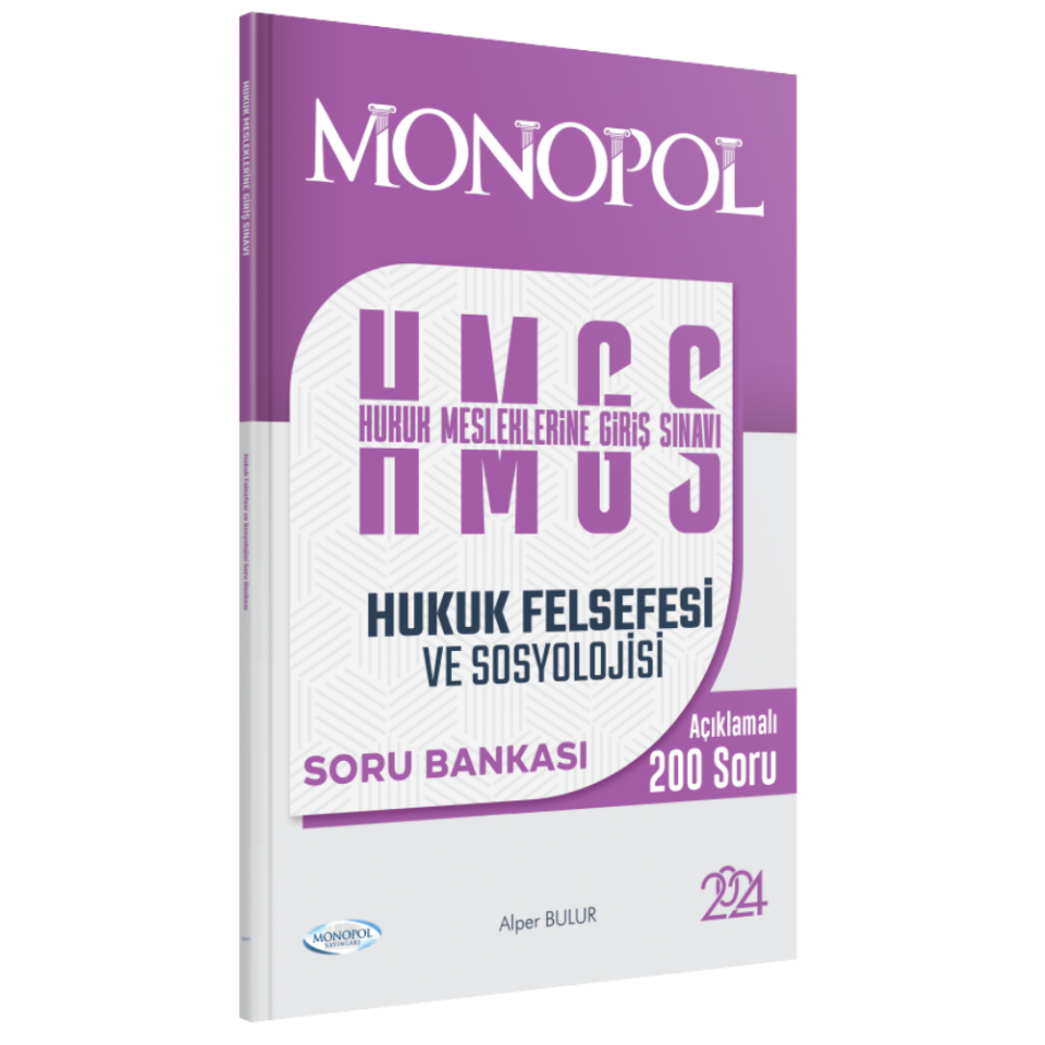 HMGS Hukuk Felsefesi ve Sosyolojisi Soru Bankası Monopol Yayınları