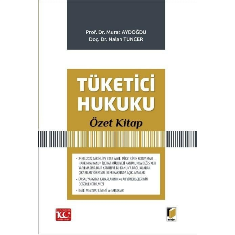 Tüketici Hukuku Özet Kitap Adalet  Yayınevi