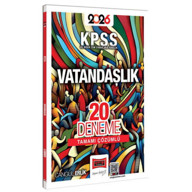 2026 KPSS ve Diğer Tüm Sınavlara Yönelik Tamamı Çözümlü Vatandaşlık 20 Deneme- Yargı Yayınları