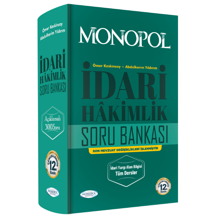 Monopol İdari Hâkimlik Açıklamalı Soru Bankası 12. Baskı Monopol Yayınları