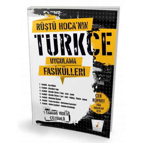 Rüştü Hoca'nın Türkçe Uygulama Fasikülleri Tamamı Video Çözümlü Pelikan Yayınevi