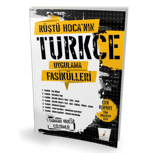 Rüştü Hoca'nın Türkçe Uygulama Fasikülleri Tamamı Video Çözümlü Pelikan Yayınevi