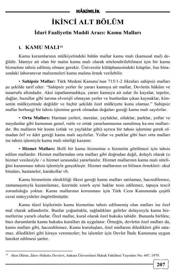 2024 Hakimlik İdare Hukuku Ders Notları Monopol Yayınları