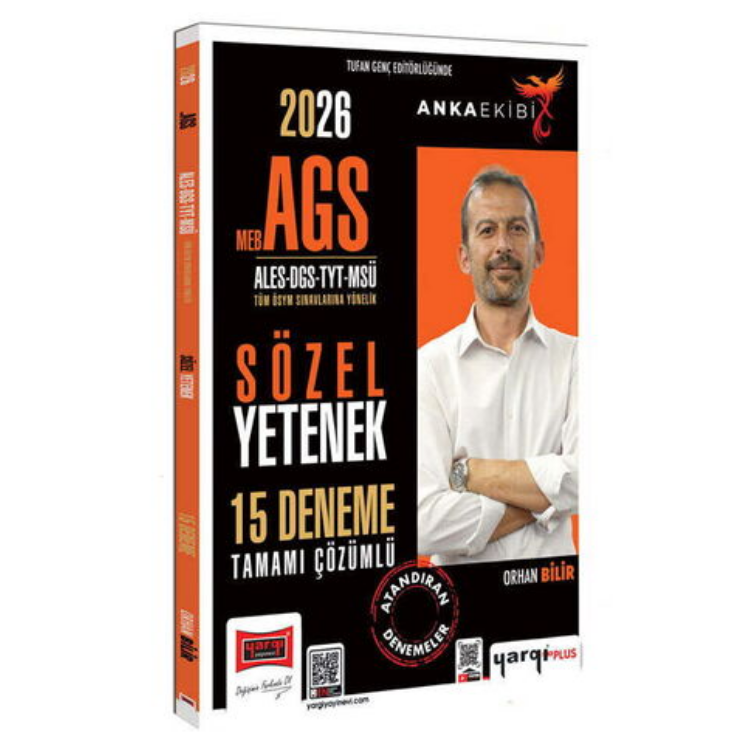 2026 MEB-AGS ALES DGS TYT MSÜ Anka Ekibi Sözel Yetenek Tamamı Çözümlü 15 Deneme-Yargı Yayınları